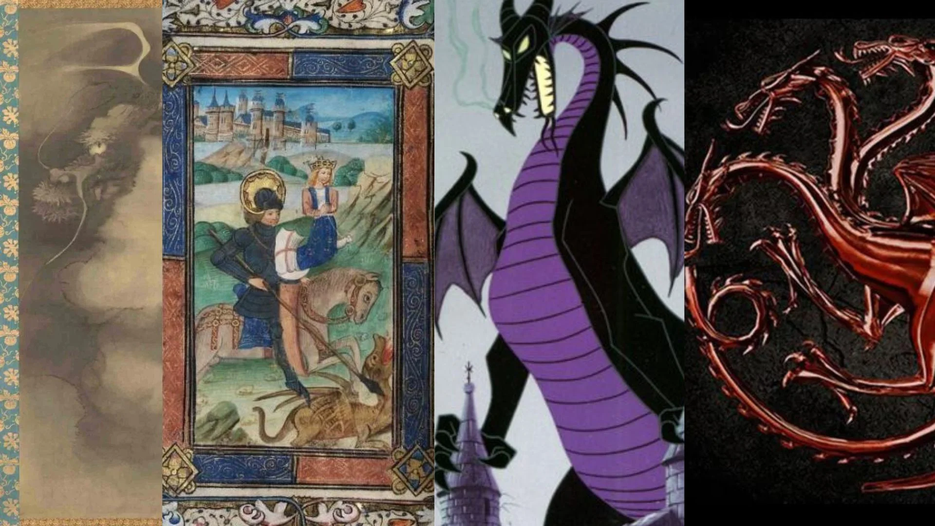 The evolution of dragons from ancient art to Disney and House of the dragon
