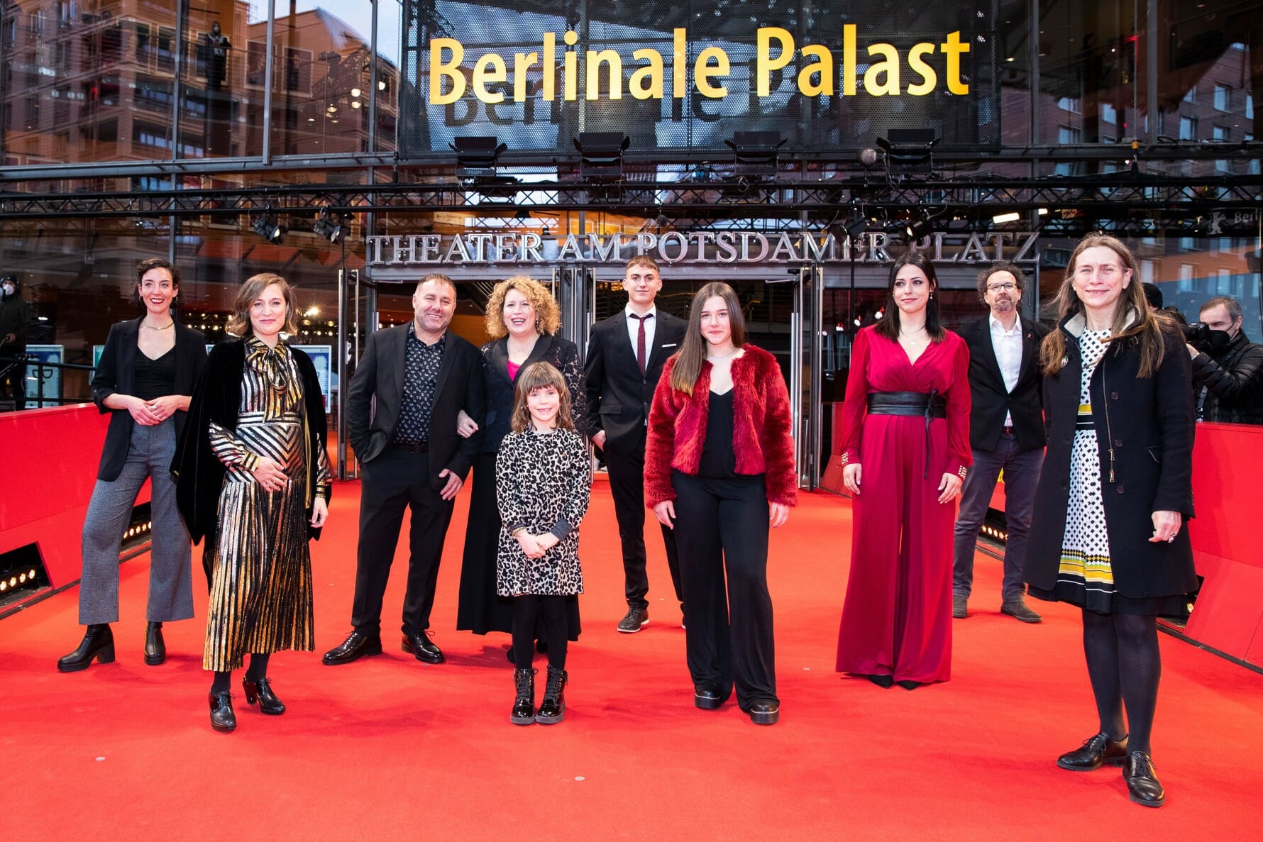 The film team, the Artistic Director and the Executive Director of the Berlin International Film Festival on the Red Carpet before the premiere. Image courtesy of Berlinale.