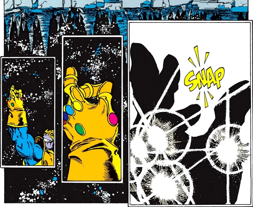 Infinity Gauntlet Thanos - The Snap
 Marvel © 1991