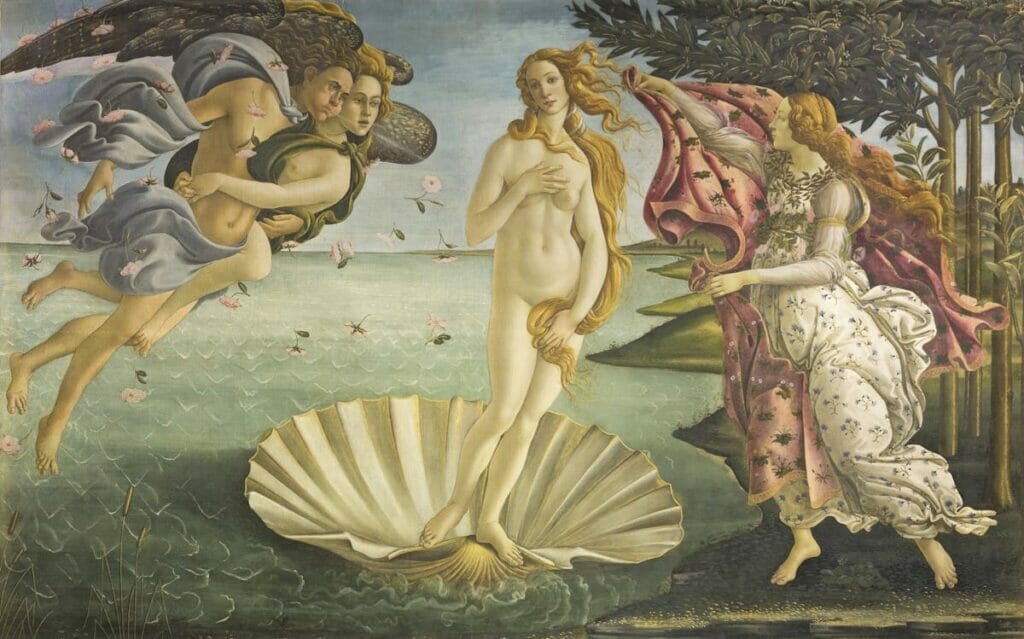 Nascita di Venere, Sandro Botticelli, Firenze. Immagine per gentile concessione delle Gallerie degli Uffizi