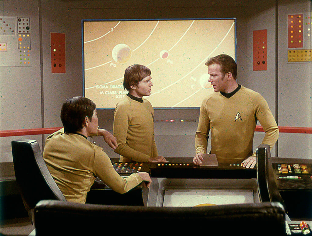 Star Trek Romulans Shakespeare in space.
Rare use of rear projection on bridge main viewing screen by Kipp Teague. 

Attribution-NonCommercial-NoDerivs 2.0 Generic (CC BY-NC-ND 2.0) 