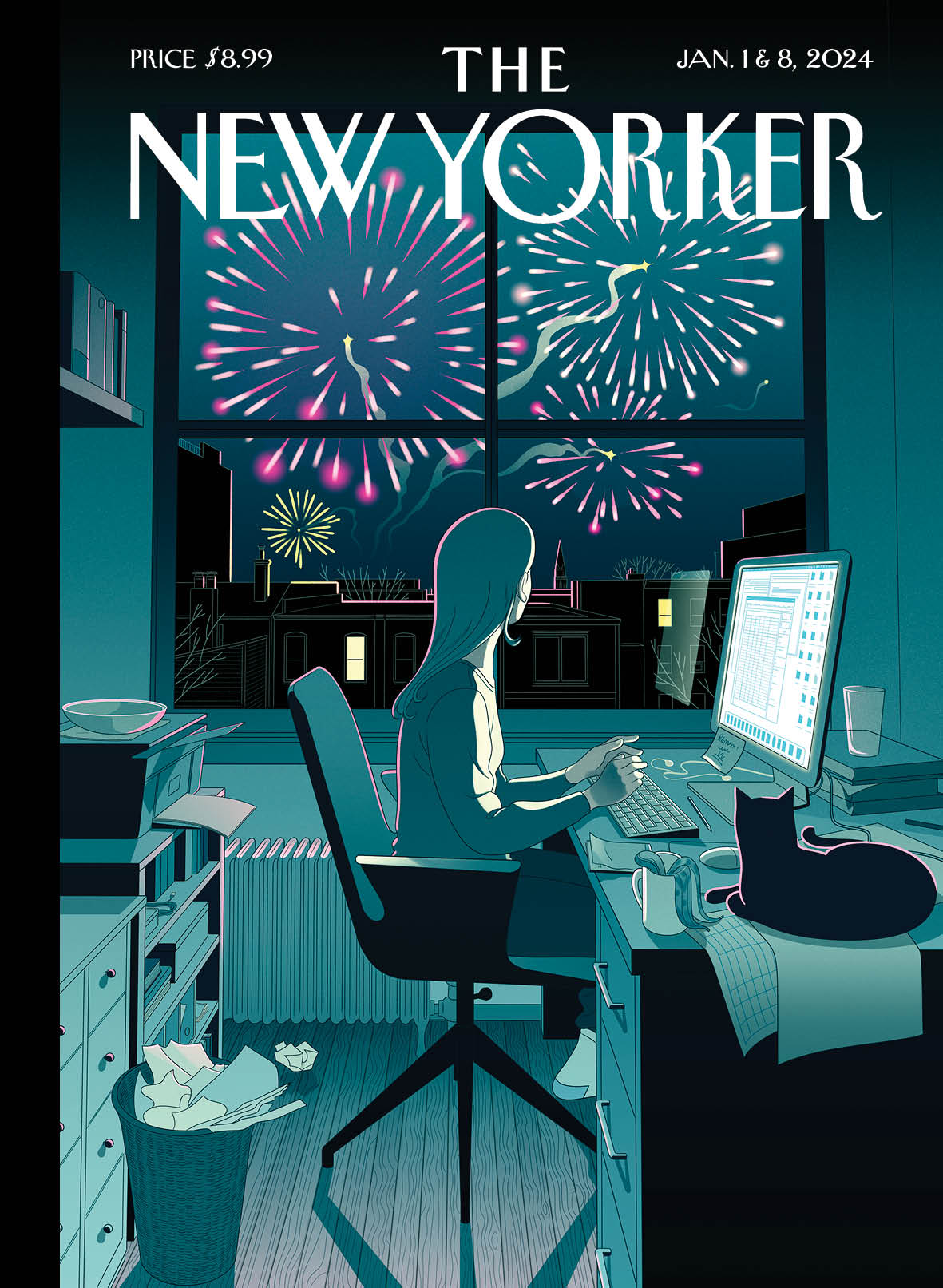 The New Yorker's cover with Bianca Bagnarelli's artwork: 