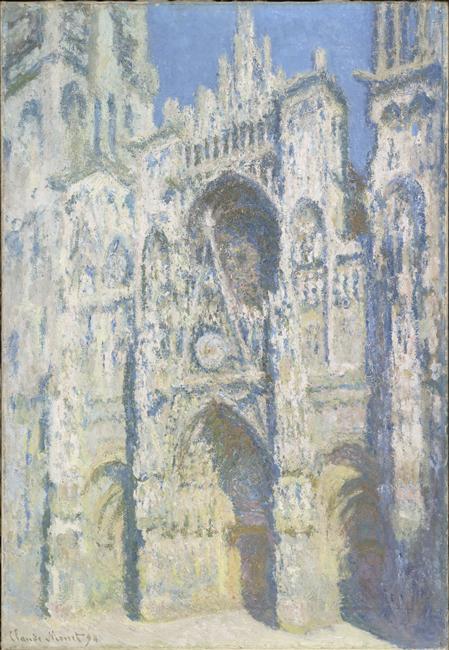 Cathédrale de Rouen, le portail et la tour Saint Romain, plein soleil, harmonie bleue et or, Claude Monet, 1894, Paris, musée d'Orsay. (C) Musée d'Orsay, Dist. GrandPalaisRmn / Patrice Schmidt.