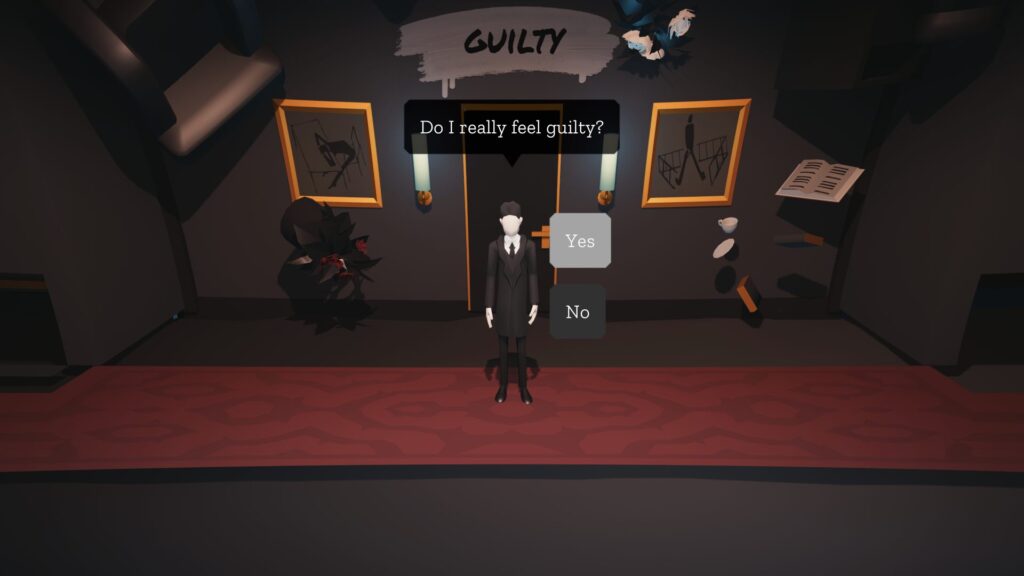 Playing Kafka: gameplay screenshot of The Trial