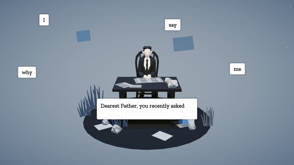 Playing Kafka: gameplay screenshot of Letter to the Father