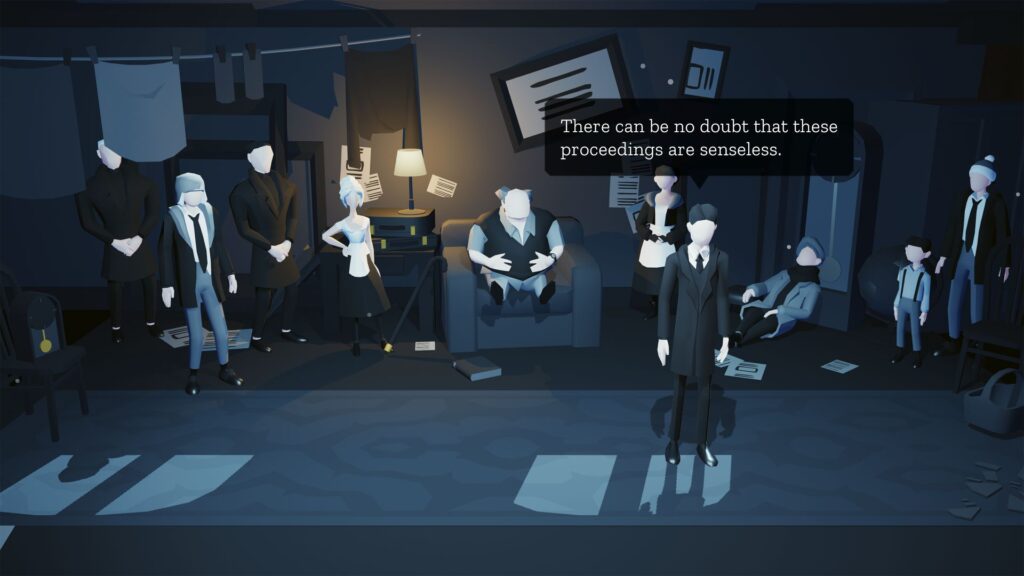 Playing Kafka: gameplay screenshot of The Trial