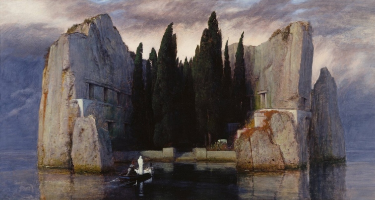 The Isle of the Dead by Arnold Böcklin, Image courtesy of Wikimedia Commons/Public Domain.