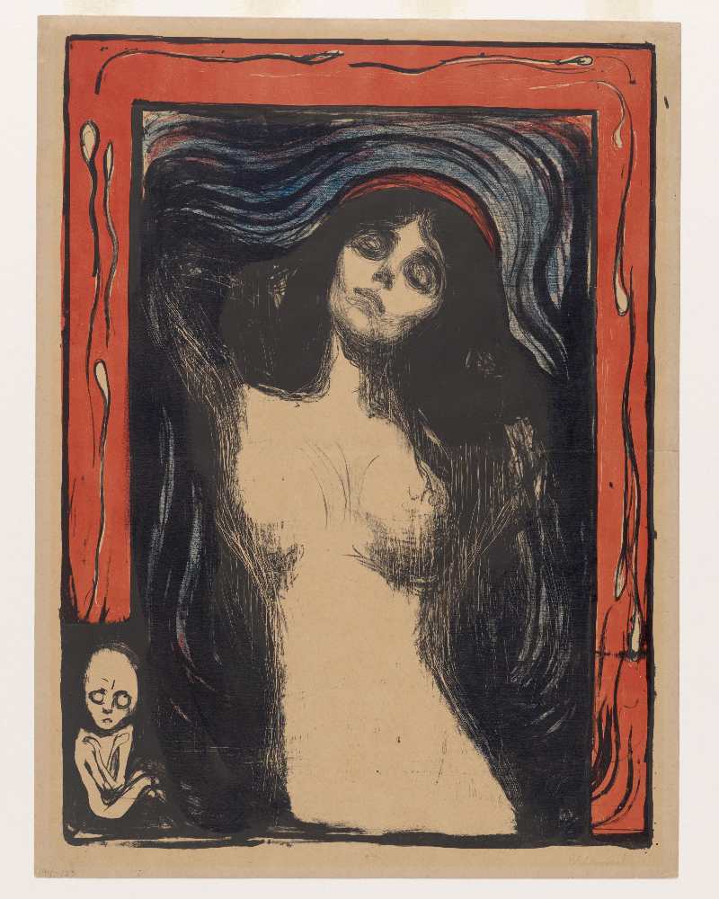 Madonna, Lithograph, 1895/1902. Photo © to Munchmuseet.