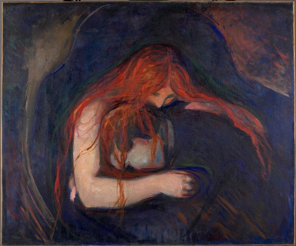 Vampire, Oil on canvas, 1895. Photo © Munchmuseet.