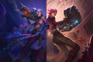 Key Art of Vi and Jinx with their armament