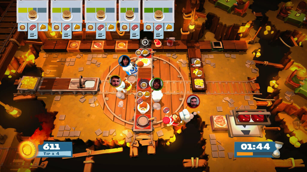 A screenshot of Overcooked!