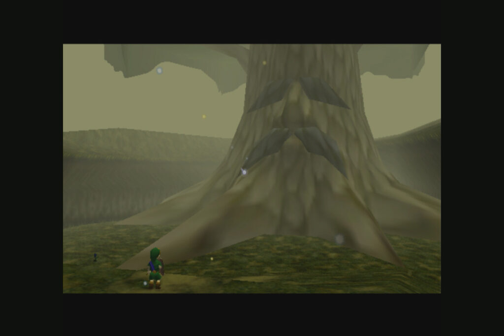 Link talking to the Great Deku Tree