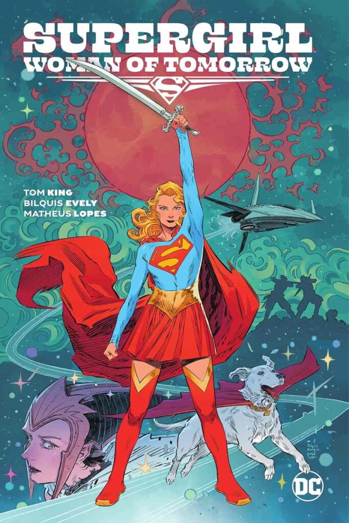 The cover of Supergirl: Woman of Tomorrow issue 1, featuring Kara as she brandishes a sword